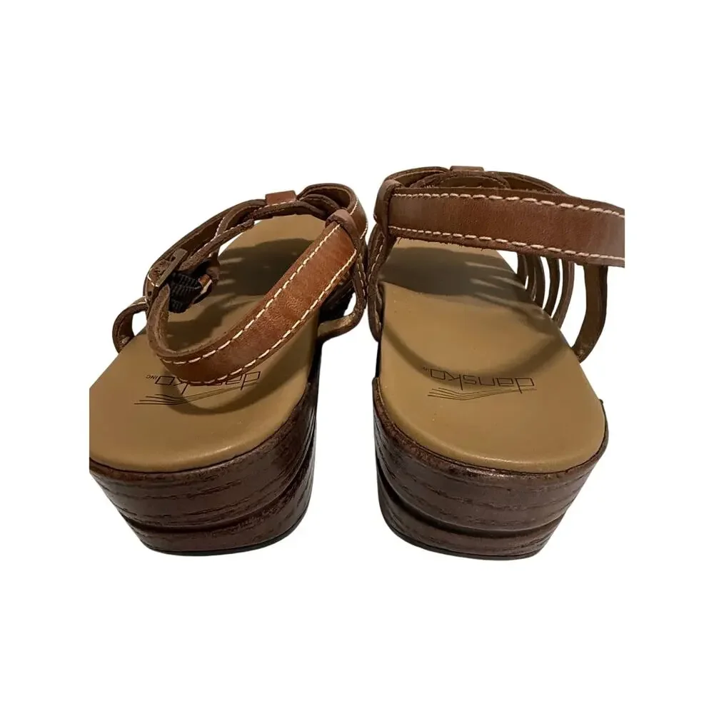 Dansko Moriah Chestnut Brown Heeled Sandals - Size 10.5 - NEW